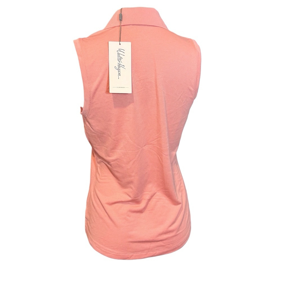 Women's Walter Hagen Pink Sleeveless Polo Shirt Size M - Picture 3 of 4
